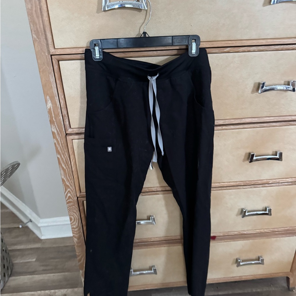 Figs Black Straight Leg